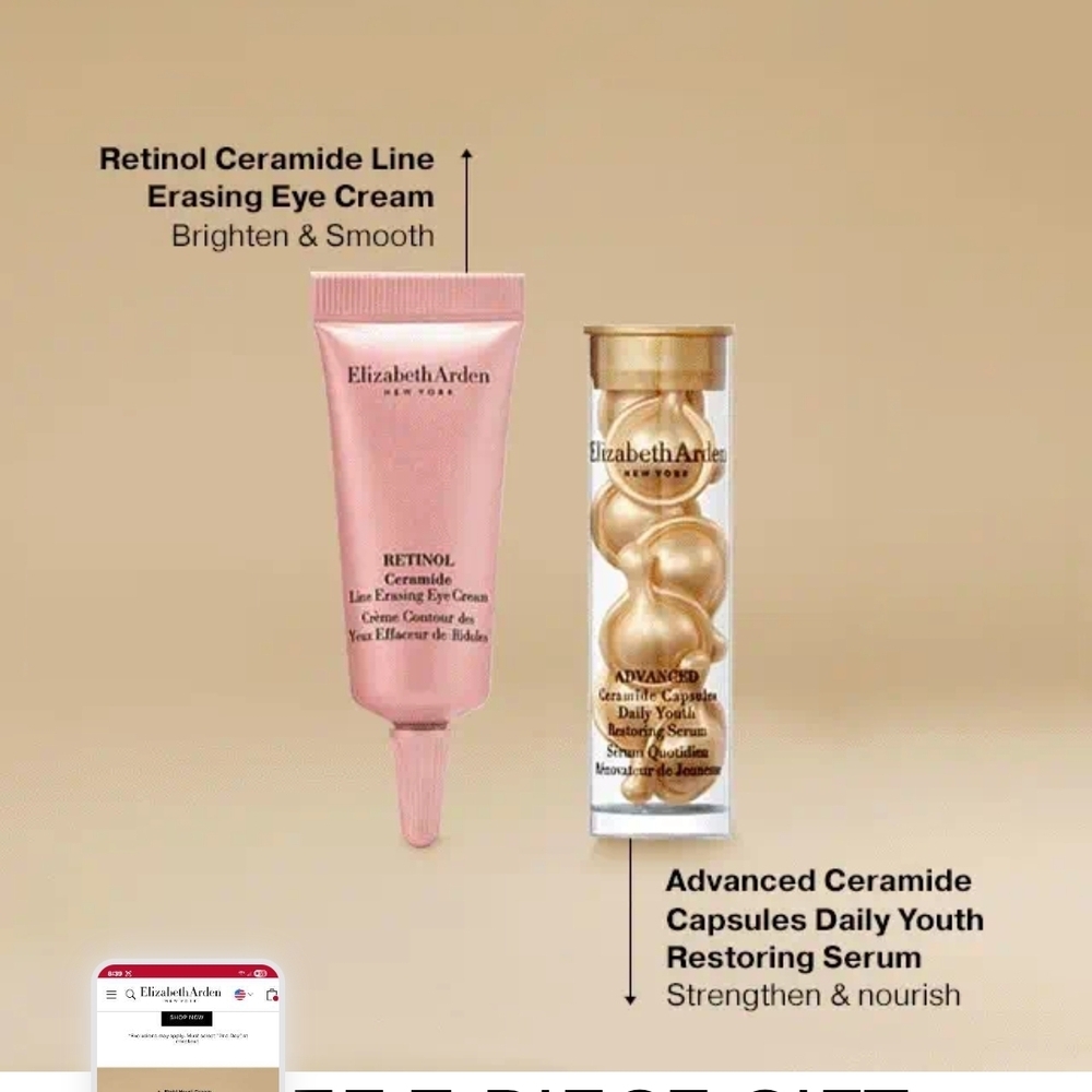 NWT Elizabeth Arden Set 7 Skincare Makeup Mascara Moisturizer Mom Gift Grandma - Picture 7 of 9